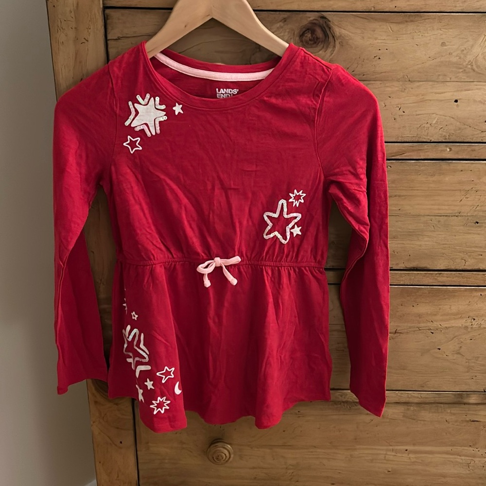 Lands’ End Red Tunic girls large 10-12